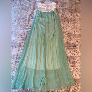 Nymphe Mint Strapless Dress